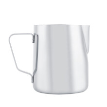 Džbán na napěňování mléka z nerezové oceli, latte art, espresso, nástroje pro baristy, zrcadlově leštěný, bezkapový výtok, měřicí