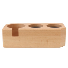 Station de tassage de café en bois, station de tassage pour expresso avec surface brillante pour un aspect impeccable, organisateur multi-outils