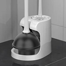 Patenteret design til toiletstempel, stærkt sugende toiletstempel til bolig, kommerciel, industriel brug, pladsbesparende 2-i-1-kombination med