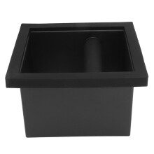 Stoßdämpfendes, robustes Design, Abschlagbox, abnehmbarer Abschlagstab, Espressomaschinenzubehör, rutschfester Boden, bodenloser Auswurfschacht,