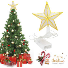 Decoración navideña de mesa: Árbol de Navidad artificial con luces LED de dos colores, estrella en la cima y control remoto. Ideal para uso en