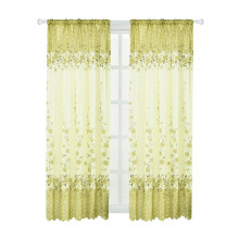 Transparenter Vorhang fürs Wohnzimmer, luxuriöser Fenstervorhang mit angenähter Volant und Satin-Rückseite, Stickereidesign fürs Schlafzimmer,