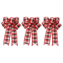 Large Velvet Christmas Bow For Tree Wreath Decoration Winter Wonderland Ornaments Shatterproof Glitter Baubles DIY Decor Assorted Sizes Red Burlap Bow