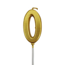 Cake Topper Decoration Special Occasion Candles Modern Gold Candle Design Oversized Birthday Candles Elegant Romantic Atmosphere Gold Number Candles S