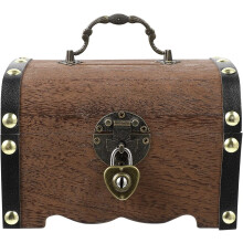 Vintage-Schatzkiste aus Holz mit abschließbarer Frontklappe für maximale Sicherheit, Privatsphäre und exquisite Verarbeitung, vielseitig einsetzbar