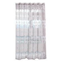 Hochwertige, transparente Gardinen aus grauem Musselin im rustikalen Stil mit gestickten Blumen. Strapazierfähig, rostfrei und lichtdurchlässig.