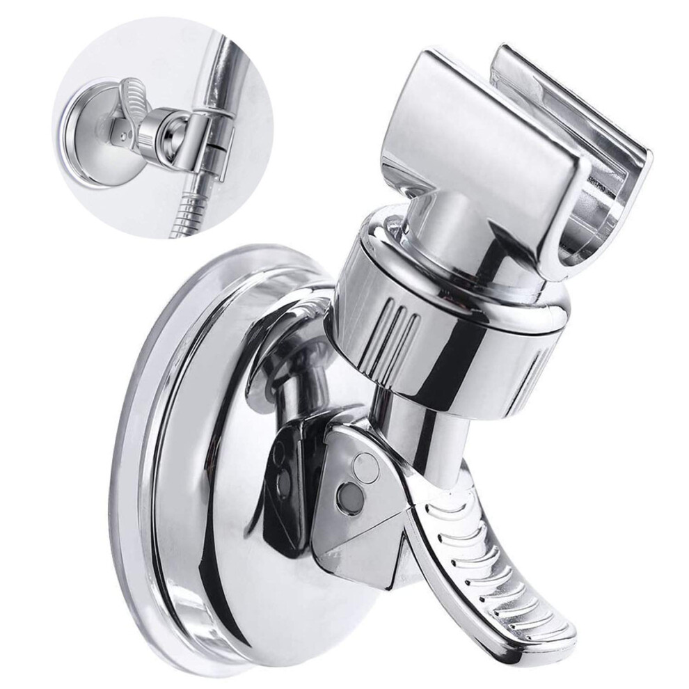 Handheld Shower Head Holder With Powerful Suction Cup, Adjustable Wall Mounted Bracket Chrome 9339159913628