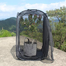 Collapsible Butterfly Habitat Cage with Clear Mesh for Raising Caterpillars, Black 60x60x90