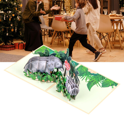 Popup-Karten, 3D-Elefant-Popup-Geburtstagskarte, 1