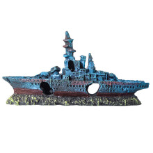 Aquarien Landschaft Harz Schiffswrack Figur Fischtanks-Typ E