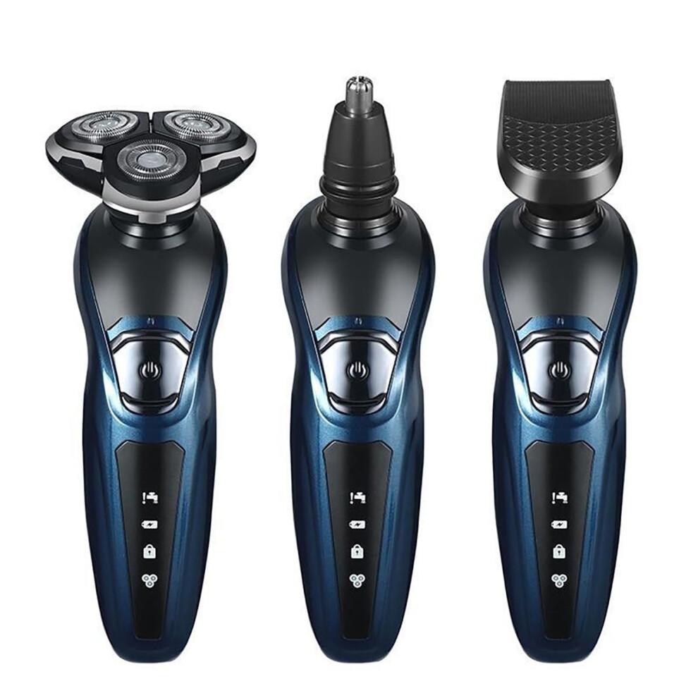 Electric Head Shaver for Bald Men, 3 in 1 Waterproof Grooming Kit with USB Fast Charging