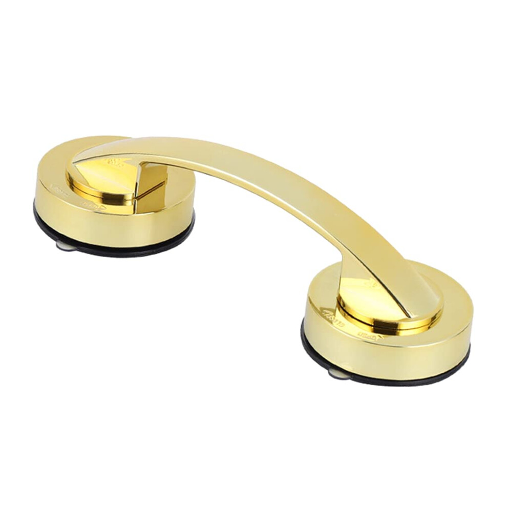 Gold Bathroom Grab Bar With Strong Suction And Antislip Grip, No Drill Safety Handle For Elderly,