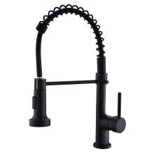Commercial Kitchen Faucet with Pull Down Sprayer, Single Handle, Matte Black for Restaurant and Home Use