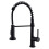 Commercial Kitchen Faucet with Pull Down Sprayer, Single Handle, Matte Black for Restaurant and Home Use 1