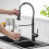 Commercial Kitchen Faucet with Pull Down Sprayer, Single Handle, Matte Black for Restaurant and Home Use 4