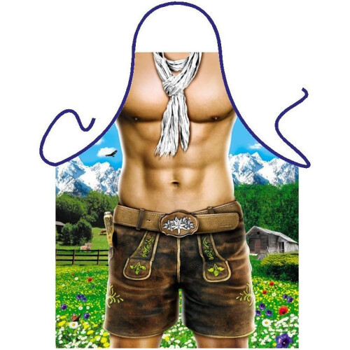 Men's apron  Alpenboy with sixpack 2