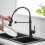 Commercial Kitchen Faucet with Pull Down Sprayer, Single Handle, Matte Black for Restaurant and Home Use 5