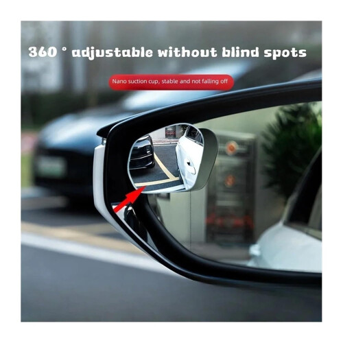 360 Degree Adjustable Blind Spot Mirror with Frameless WideAngle Design for Universal Car Rear View 1