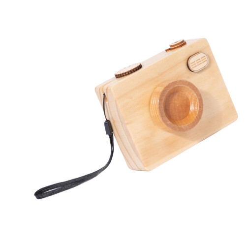 Retro-Kamera-Spieluhr, Holzhandwerksfigur,-Holzfarbe