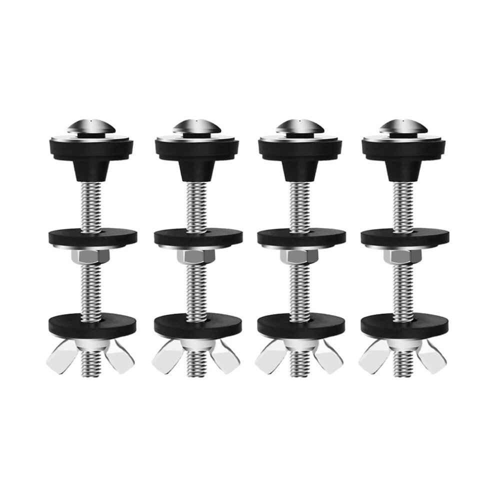 4Pcs Toilet Tank To Bowl Bolts Kit, Stainless Steel Waterproof Screws With Extra Long Nuts For Universal Replacement 9323874711300