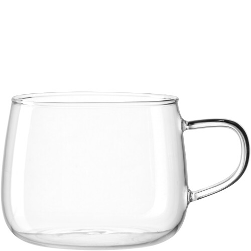 Leonardo T per Te Tea Cup  ThickWalled Borosilicate Glass  450 ml  Dishwasher Safe