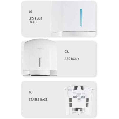 Automatic highspeed hand dryer – Fully automatic induction hand dryer for the bathroom for efficient drying. 2