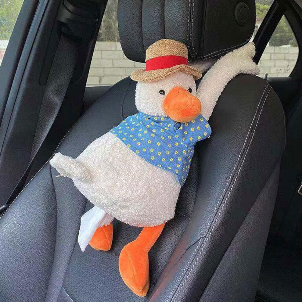 Cute Plush Duck Car Tissue Holder Soft Hanging Animal Napkin Box For Home And Auto Decor 9119770552945