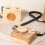 Retro-Kamera-Spieluhr, Holzhandwerksfigur,-Holzfarbe 6