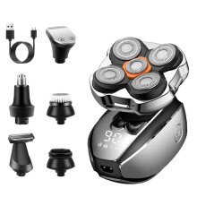 Electric Head Shaver for Bald Men Waterproof Wet Dry MultiHead Cordless USB Rechargeable