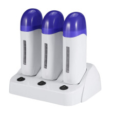 Triple Roll On Wax Warmer for Hair Removal with Even Heating and Transparent Window