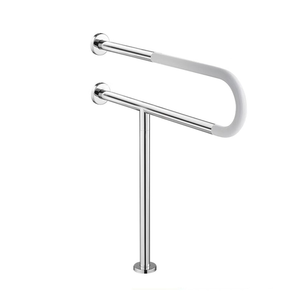 Bathroom Grab Bar and Toilet Safety Rail, Stainless Steel NonSlip UShaped Handrail, 440lbs Capacity