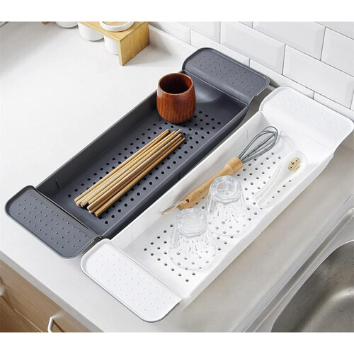 Adjustable NonSlip Bath Tray Bathtub Storage Rack MultiFunction Retractable Shelf Organizer 2