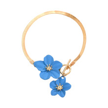 Adjustable Flower Foot Jewelry Versatile Styling for Daily-Blue