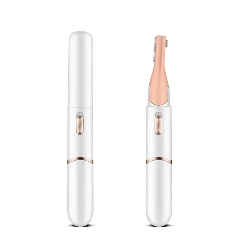 White Electric Eyebrow Trimmer For Women With Precise Shaping And Gentle Facial Hair Removal
