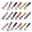 Premium Striped Keyring for Car-Silver Dark blue white dark 3