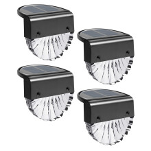 LED-Zaunleuchte, Solar-Terrassenleuchte mit wasserdichtem Design, Treppenstufenleuchte für die Gartendekoration, solarbetriebene