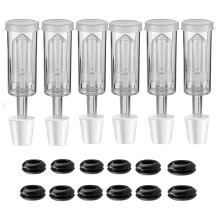 Fermentation Brew Airlock Kit, Sealing Grommet, Fermentation, Making, Making, Kombucha, Fits Gallon Jug, 6 Pack