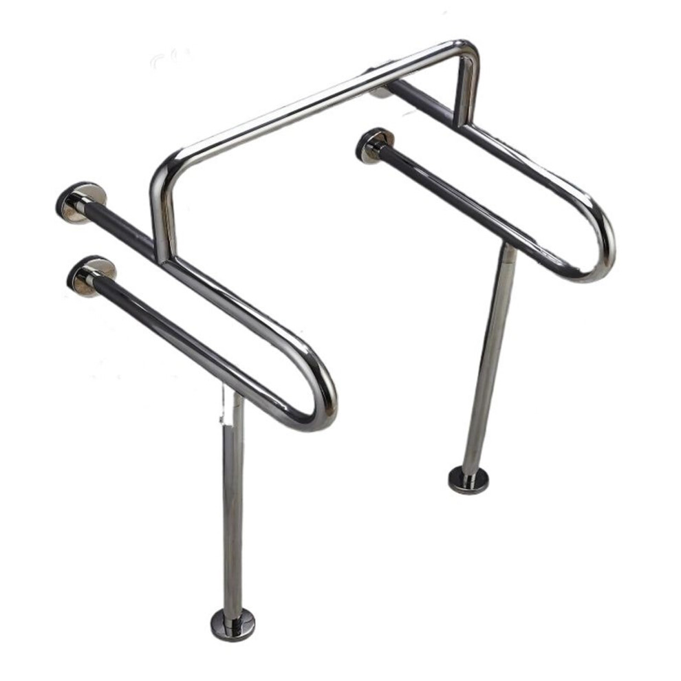 Black Bathroom Grab Bar With Slipresistant Grip, Heavyduty Wall Mounted Handrail For Elderly Shower And Toilet (Black)