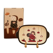 Ceramic Dinnerware Set with 9Inch Plate Cute Girl Design Smooth Underglaze Dishwasher Safe