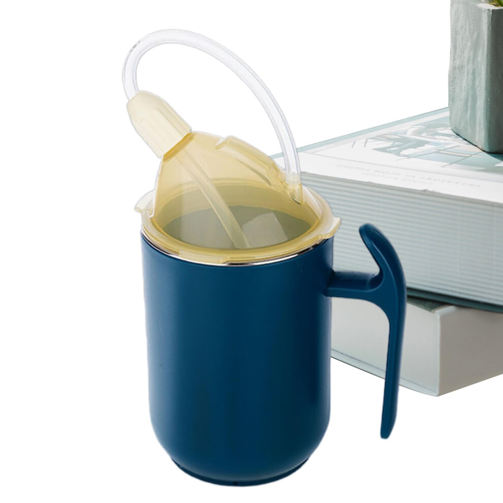 Spill Proof Drinking Cup for Elderly with Lid and Ergonomic Handle, Adult Sippy Cup for Seniors