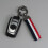 Stylish Two Layer Striped Key-Gold-color Dark blue white dark 5