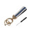 Double Layer Striped Keychain-Gold-color White gray blue gray 1