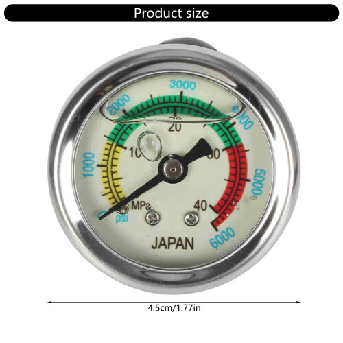 Double Measurement System Shockproof Liquid Filled Manometer for 2