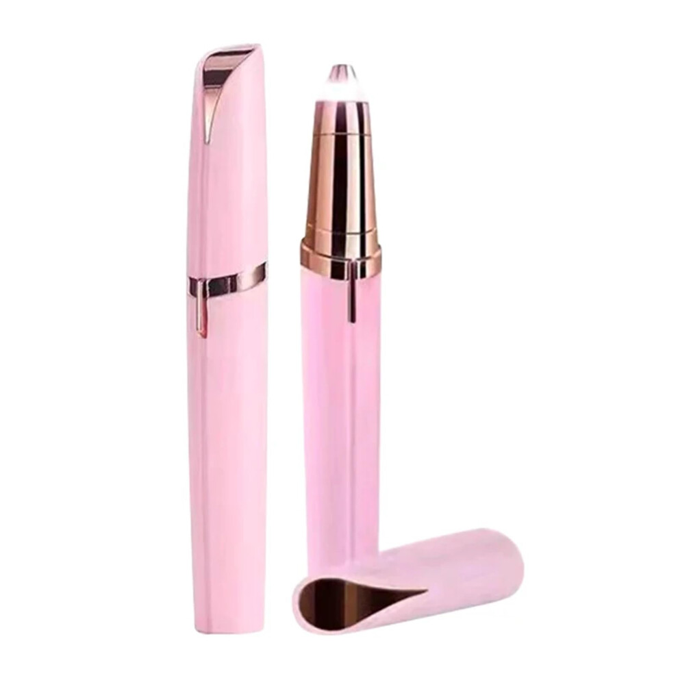Pink Usb Rechargeable Eyebrow Trimmer And Facial Hair Remover For Women, Painless Shaver