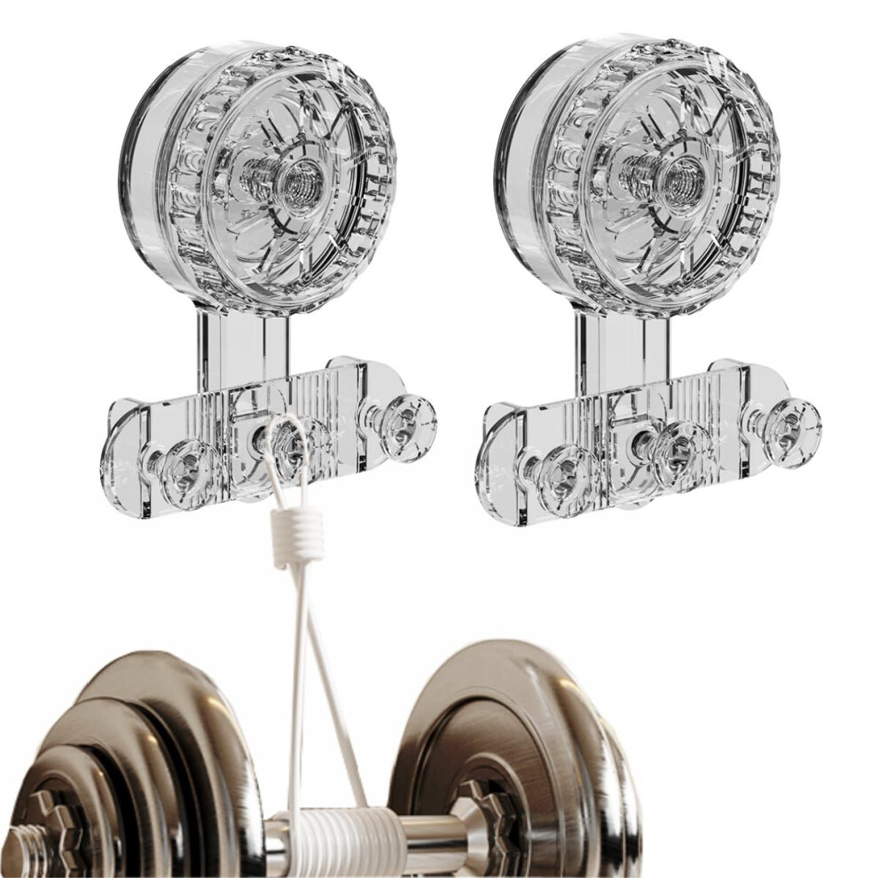Suction Cup Hooks 2Pack Waterproof Rustproof Vacuum Power No Drilling For Bathroom And Kitchen 9323874712109