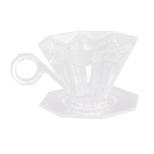 Filtre à café en résine, équipement portable pour la préparation artisanale du café, poignée ergonomique, filtre à café octogonal de type