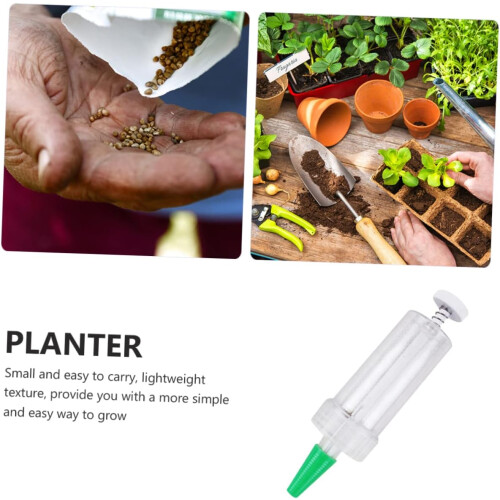 Handheld Seed Spreader with Adjustable Dial for Easy Lawn and Garden Planting 2