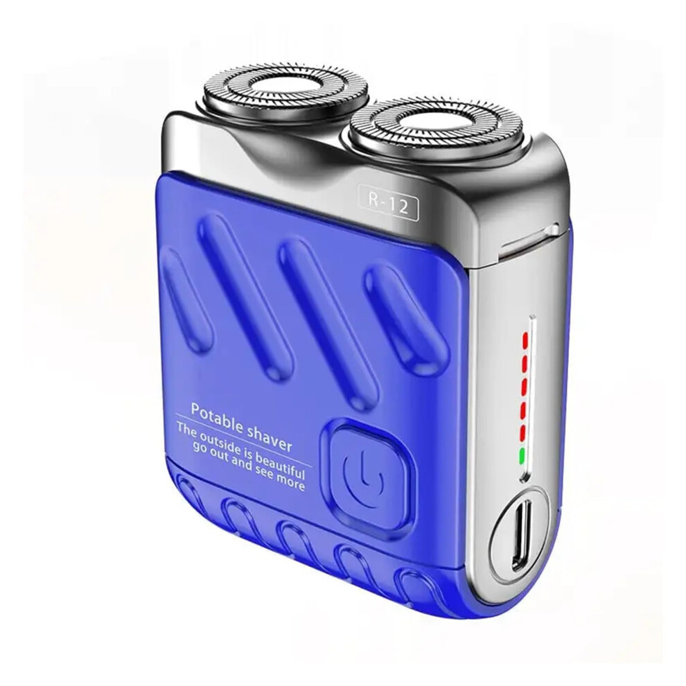 Electric Shaver for Men with Double Floating Magnetic Blades, USB Rechargeable Compact Travel Razor