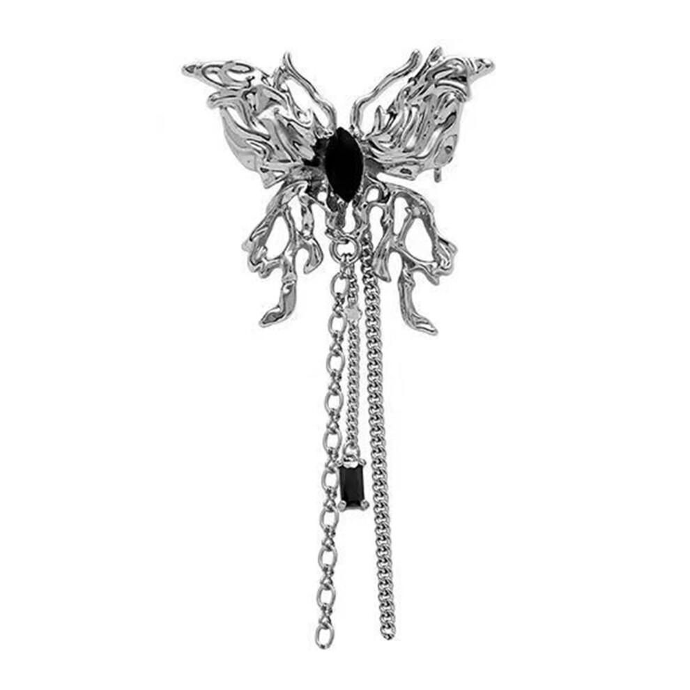 Dynamic Tassels Movement Butterfly Brooch Versatile Scarf Pin
