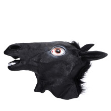 Maskeradfest Hästmask Mjuka Färger Latex Design Realistiskt Djurhuvud För Maskerad Halloween Karneval Med Lufthål Digitaltryck Detaljer